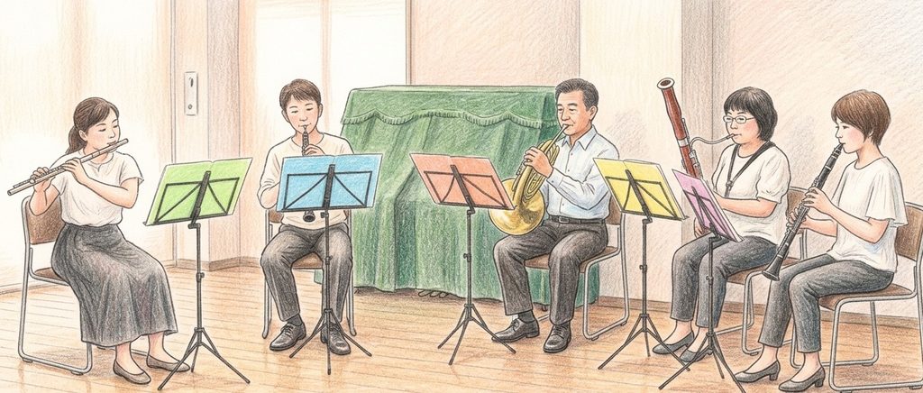 木管５重奏イラスト