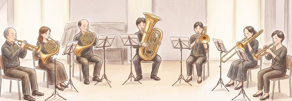 金管７重奏イラスト